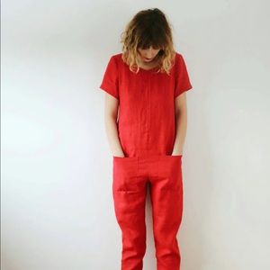 OffOn Linen  Romper Handmade Jumpsuit NWT